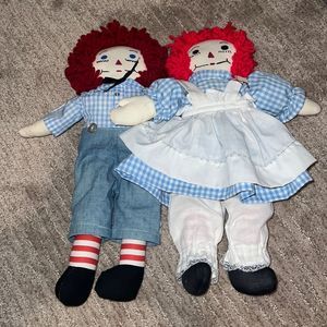 Like new Raggedy Ann and Andy dolls handmade. Raggedy Ann and Andy.